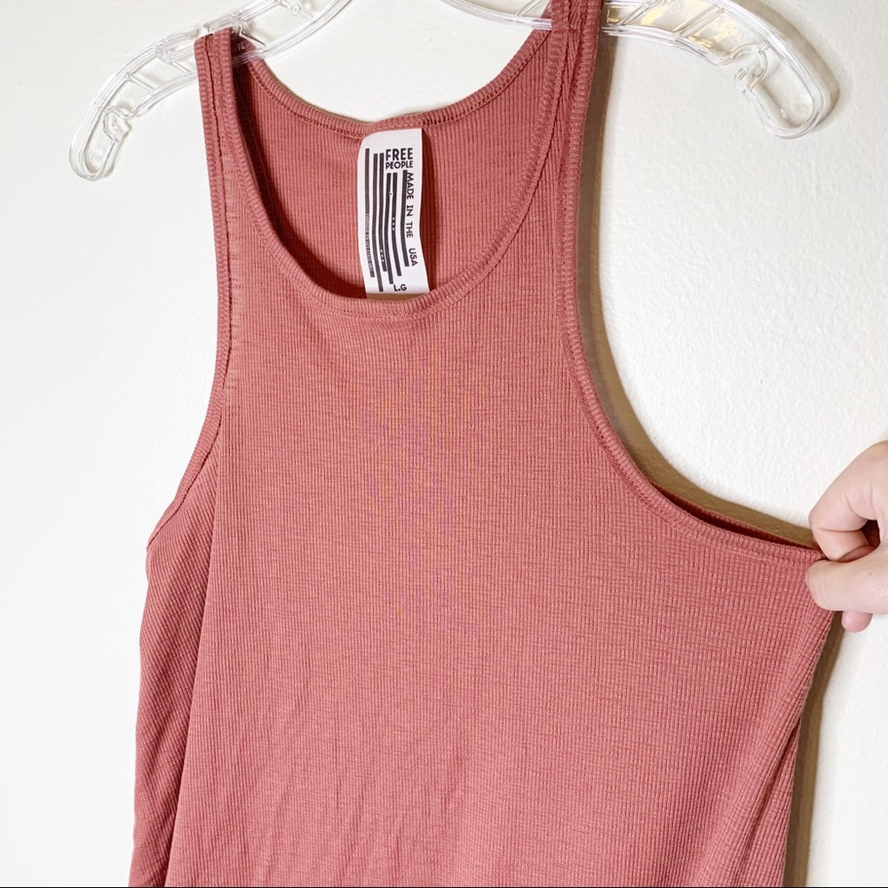 FREE PEOPLE Ribbed Racerback Tank Top - Picture 2 of 8